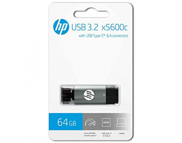 HP PENDRIVE 64GB OTG TYPE C (X5600C) 3.2 USB